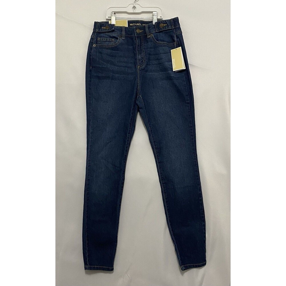 Michael Kors Selma Skinny Jeans Womens Size 4 NWT Higher Rise Dark Wash Denim